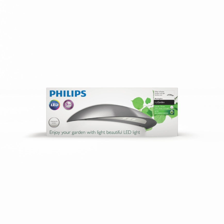 Philips 17208/47/16 - LED utomhus Väggbelysning MORNINGDEW 1xLED/7.5W/230V