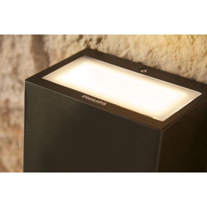Philips 17209/47/16 - Utomhus Väggbelysning FLAGSTONE 3xLED/1W/230V