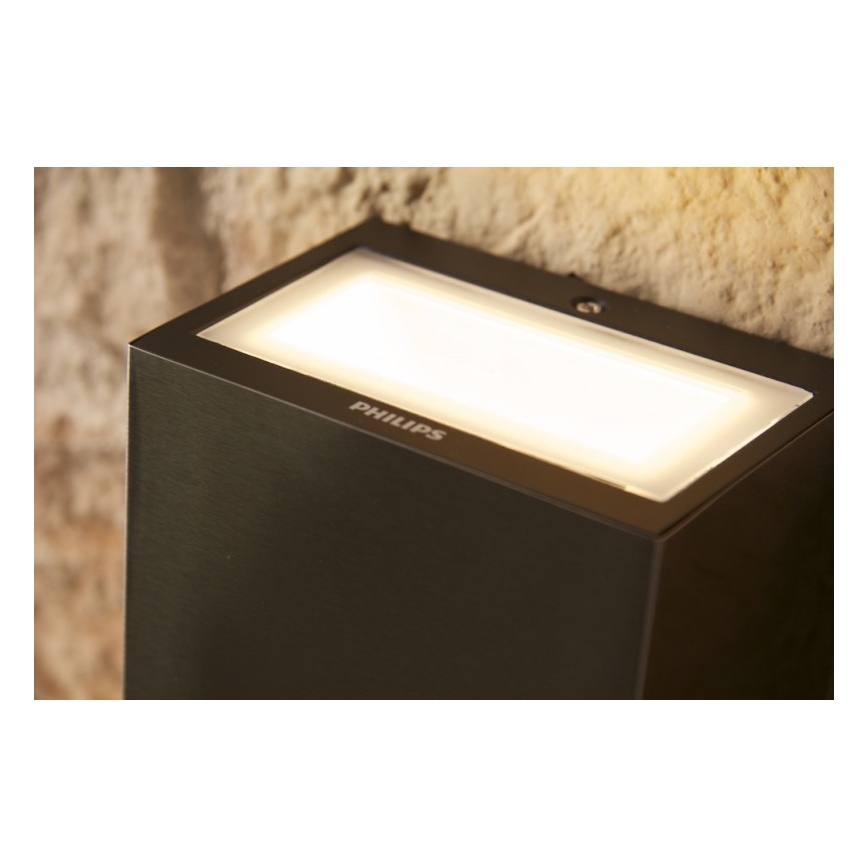 Philips 17209/47/16 - Utomhus Väggbelysning FLAGSTONE 3xLED/1W/230V