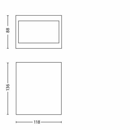 Philips 17209/47/16 - Utomhus Väggbelysning FLAGSTONE 3xLED/1W/230V