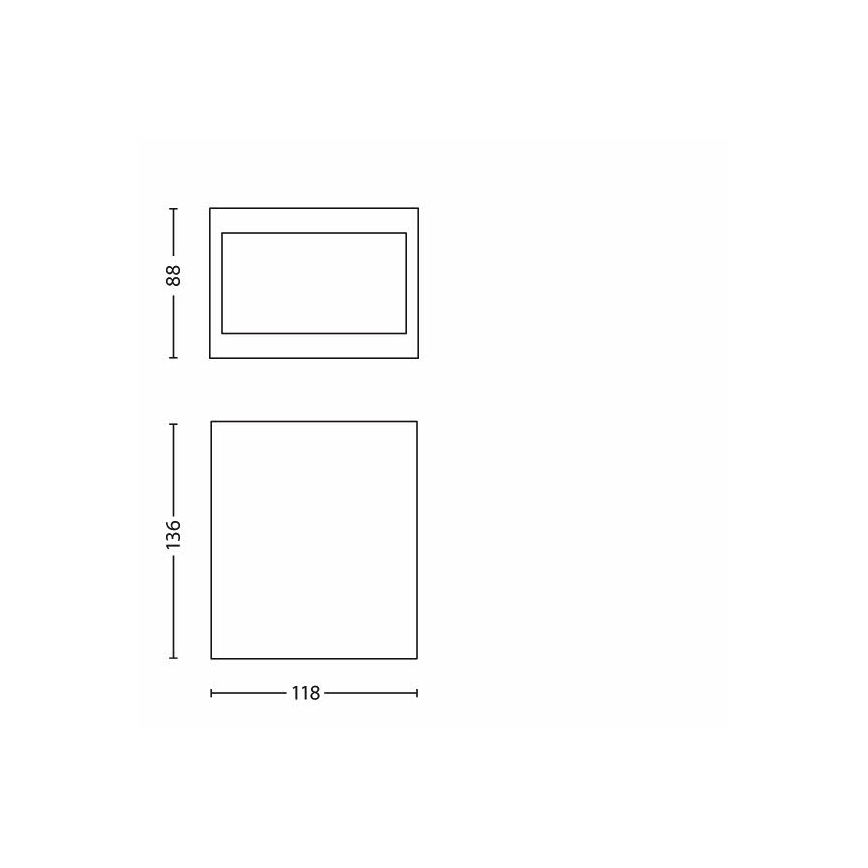 Philips 17209/47/16 - Utomhus Väggbelysning FLAGSTONE 3xLED/1W/230V