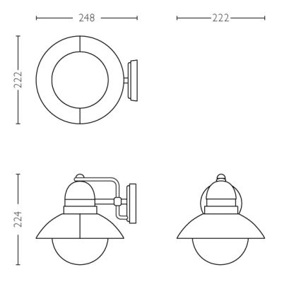 Philips 17237/30/PN - Utomhusbelysninging MYGARDEN HOVERFLY 1xE27/60W/230V