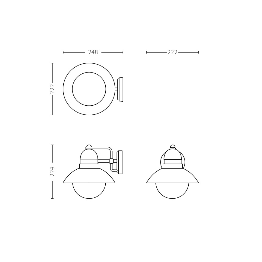 Philips 17237/30/PN - Utomhusbelysninging MYGARDEN HOVERFLY 1xE27/60W/230V