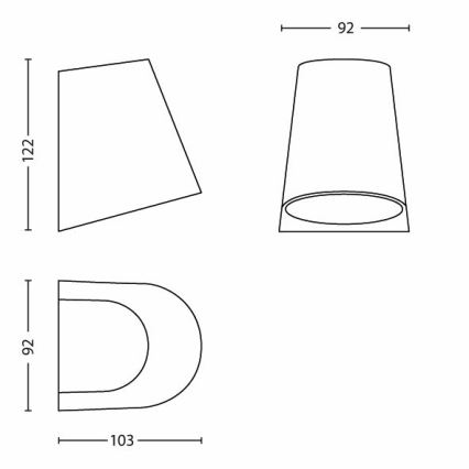 Philips - LED utomhusbelysning 1xLED/3W/230V IP44