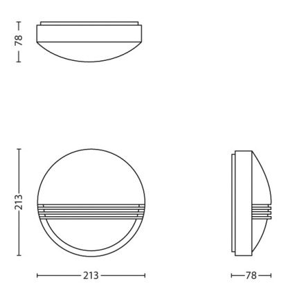 Philips - LED Utomhus Vägglampa 1xLED/6W/230V IP44
