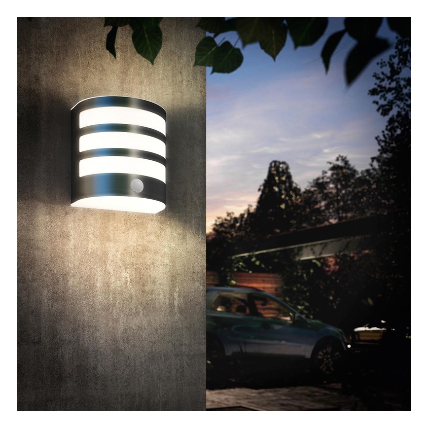 Philips 17315/47/16- LED utomhus Väggbelysning med sensor 1xLED/3W IP44