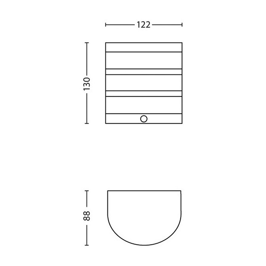 Philips 17315/47/16- LED utomhus Väggbelysning med sensor 1xLED/3W IP44