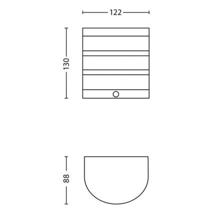 Philips - LED utomhus vägglampa med sensor 1xLED/3W IP44