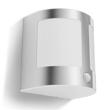 Philips 17316/47/16 - LED utomhus Väggbelysning med sensor PARROT 1xLED/3.5W