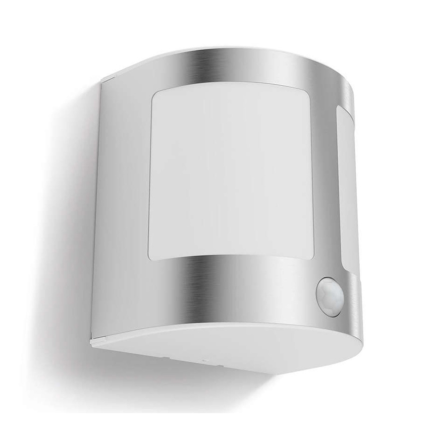 Philips 17316/47/16 - LED utomhus Väggbelysning med sensor PARROT 1xLED/3.5W