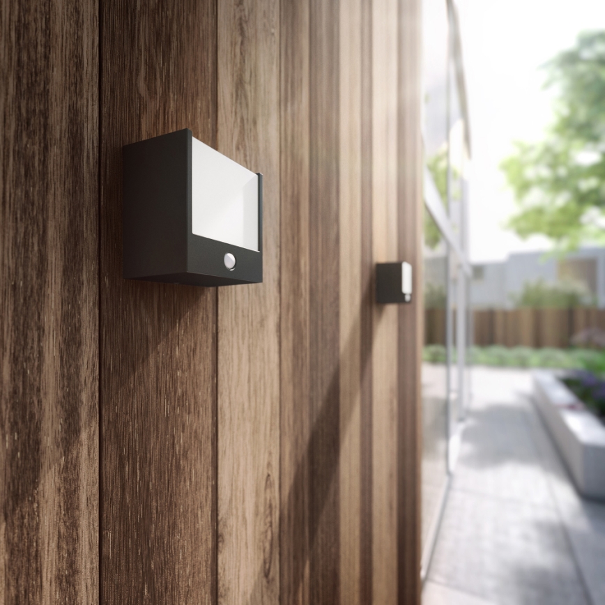 Philips 17317/30/16 - LED Utomhusbelysning med sensor MYGARDEN MACAW 1xLED/3.5W IP44