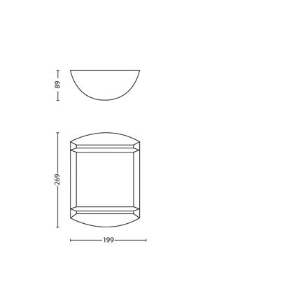 Philips - Utomhus vägglampa 1xLED/6W/230V IP44