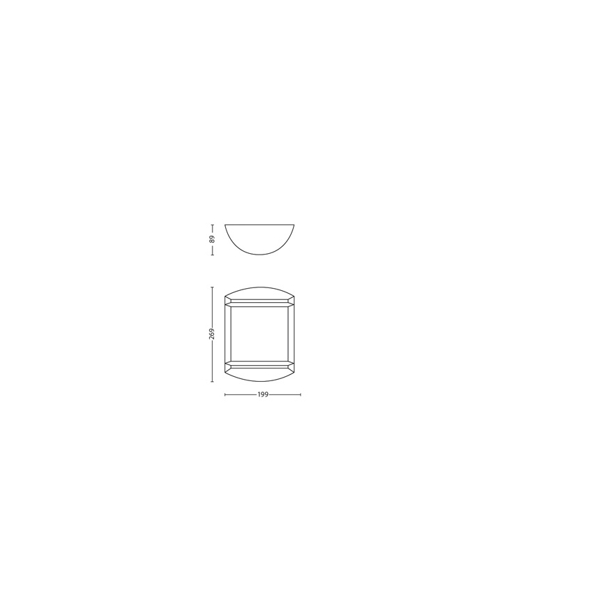Philips - Utomhus vägglampa 1xLED/6W/230V IP44