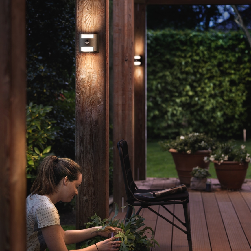 Philips 17322/93/16 - Utomhusbelysning med sensor MYGARDEN GRASS 2xLED/4.5W/230V