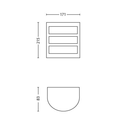 Philips - Utomhus vägglampa 1xLED/6W/230V IP44