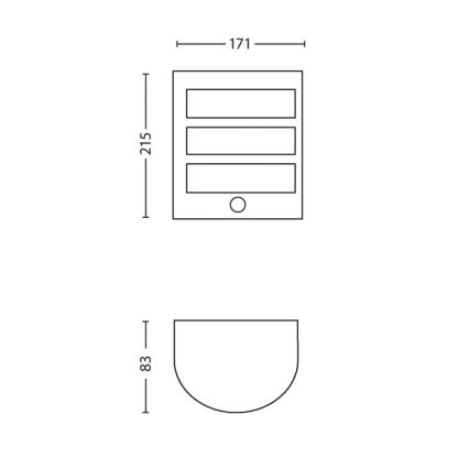 Philips - Utomhus sensorlampa 1xLED/6W/230V IP44