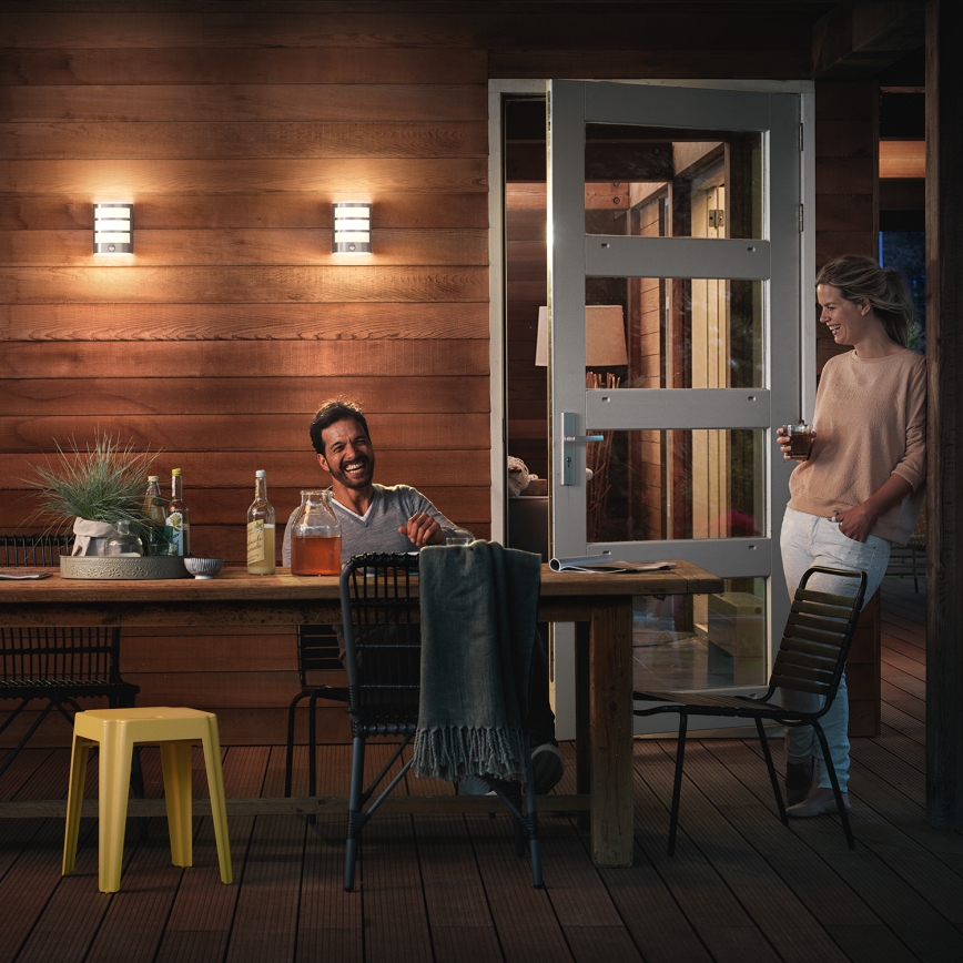 Philips 17324/47/16 - Utomhusbelysning med sensor MYGARDEN PYTHON 1xLED/6W/230V IP44