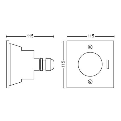 Philips 17356/47/P0 - LED utomhus Infartsbelysning MYGARDEN CRUST LED/3W