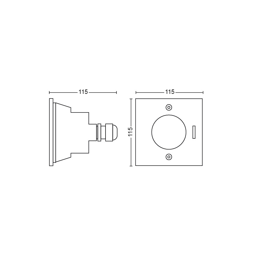 Philips 17356/47/P0 - LED utomhus Infartsbelysning MYGARDEN CRUST LED/3W