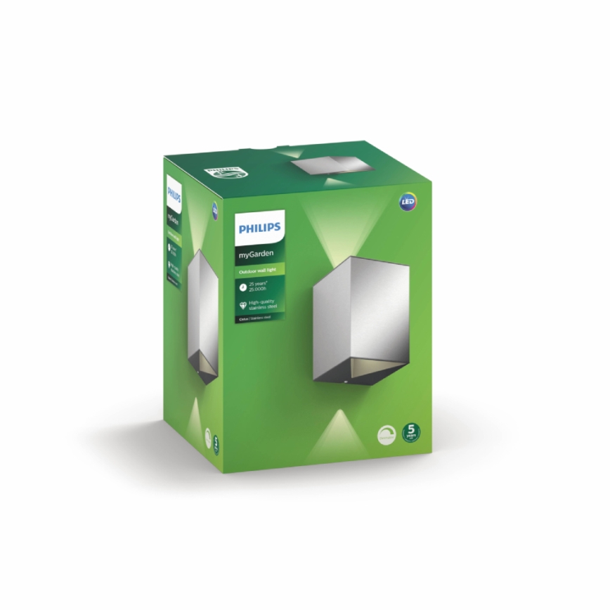 Philips 17358/47/P0 - LED Utomhus Väggbelysning MYGARDEN CISTUS 2xLED/4,5W