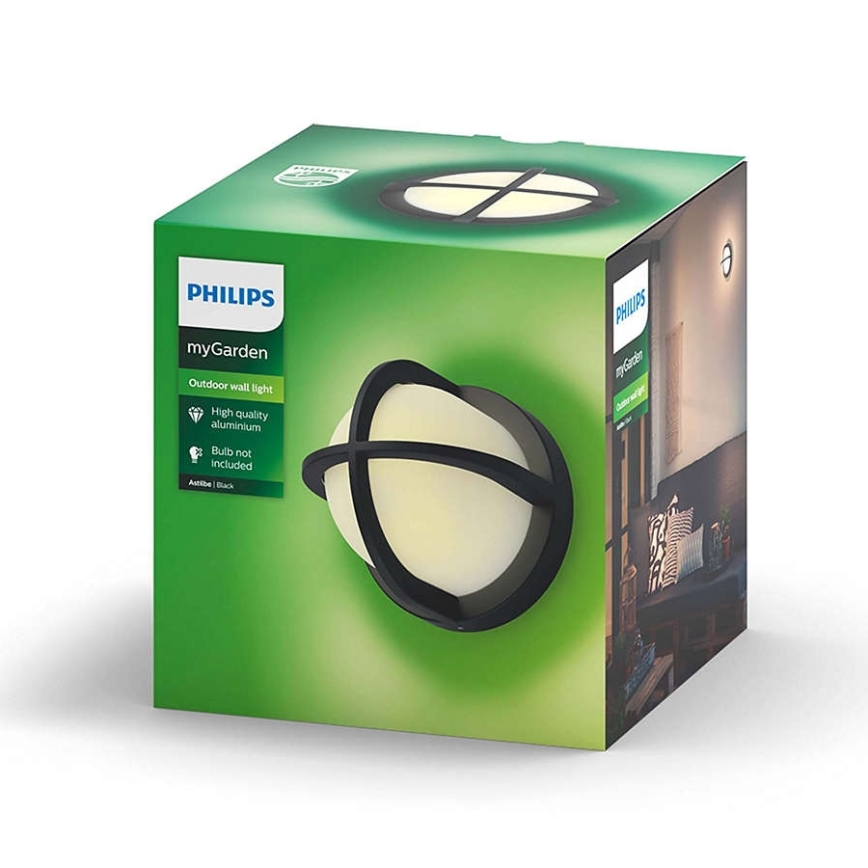 Philips 17380/30/PN - Utomhus Väggbelysning MYGARDEN ASTILBE 1xE27/42W/230V