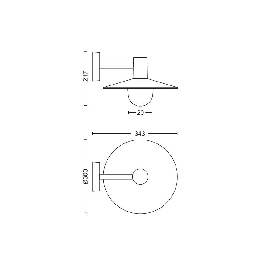 Philips 17382/30/PN - Utomhusbelysning MYGARDEN SKUA 1xE27/42W/230V IP44