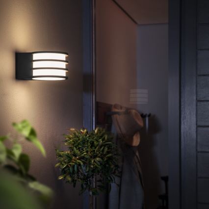 Philips - LED Dimbar vägglampa utomhus Hue LUCCA 1xE27/9,5W/230V IP44