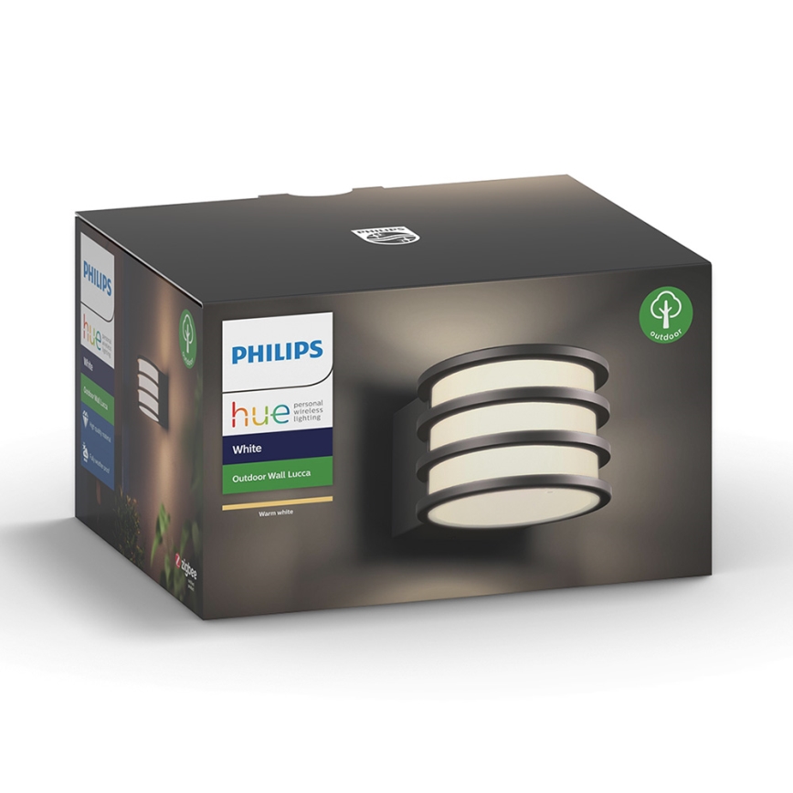 Philips - LED Dimbar vägglampa utomhus Hue LUCCA 1xE27/9,5W/230V IP44