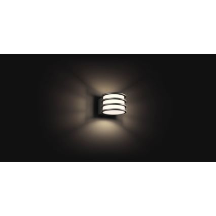Philips - LED Dimbar vägglampa utomhus Hue LUCCA 1xE27/9,5W/230V IP44