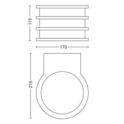 Philips - LED Dimbar vägglampa utomhus Hue LUCCA 1xE27/9,5W/230V IP44