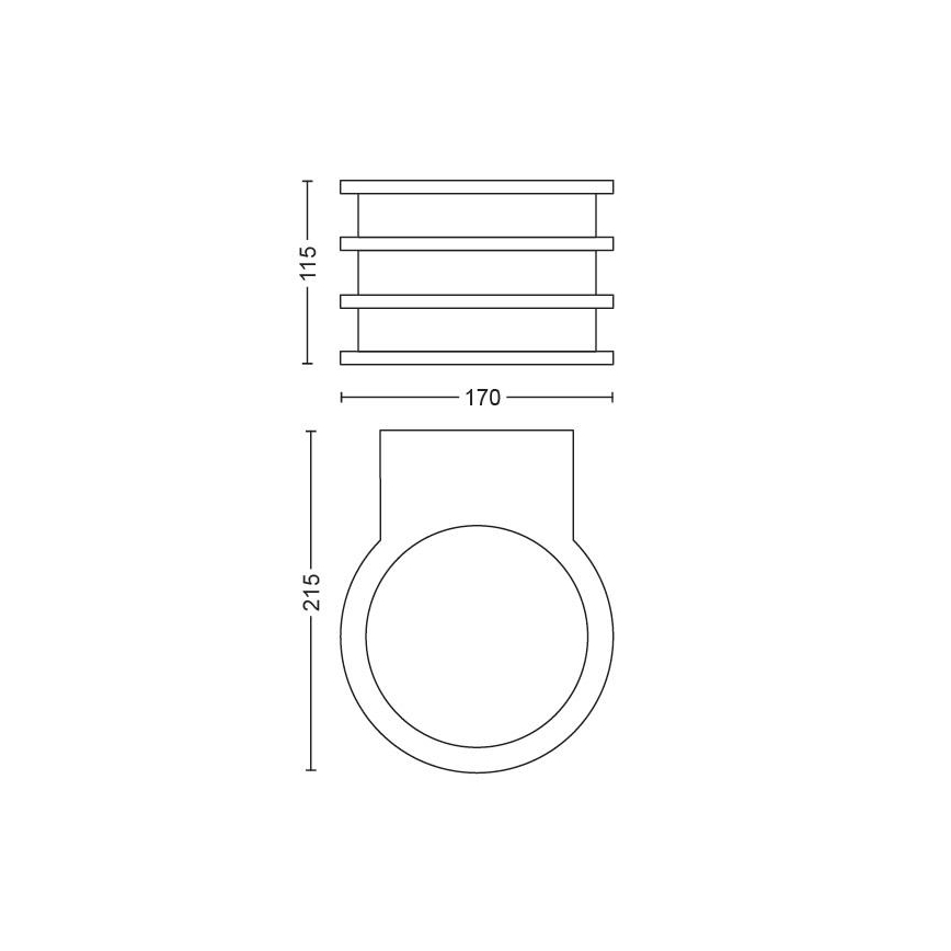 Philips - LED Dimbar vägglampa utomhus Hue LUCCA 1xE27/9,5W/230V IP44