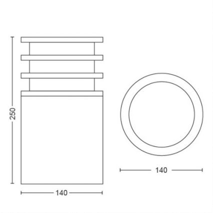 Philips - LED dimbar utomhuslampa Hue LUCCA 1xE27/9,5W/230V IP44