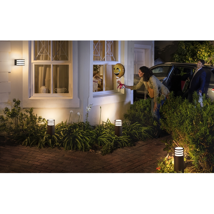 Philips 17402/93/P0 - LED Dimbar Utomhuslampa Hue LUCCA 1xE27/9,5W/230V IP44