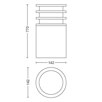 Philips - LED ljusreglerad utomhuslampa Hue LUCCA 1xE27/9,5W/230V IP44