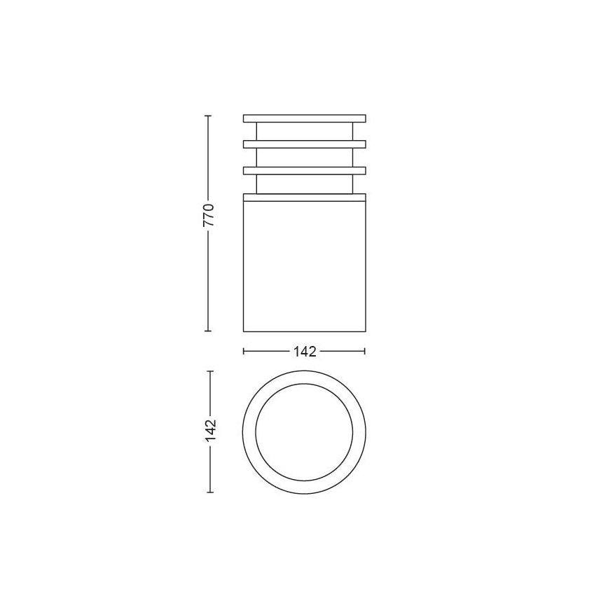 Philips - LED ljusreglerad utomhuslampa Hue LUCCA 1xE27/9,5W/230V IP44