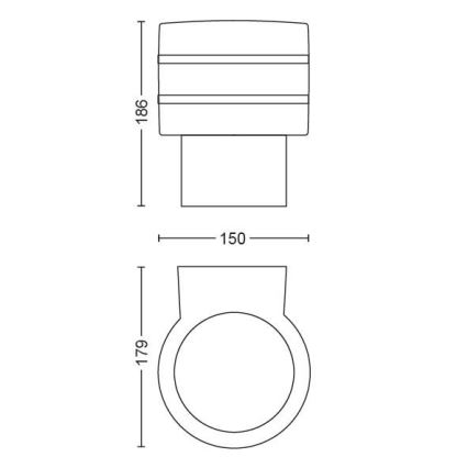 Philips - LED Dimbar vägglampa utomhus Hue TUAR 1xE27/9,5W IP44