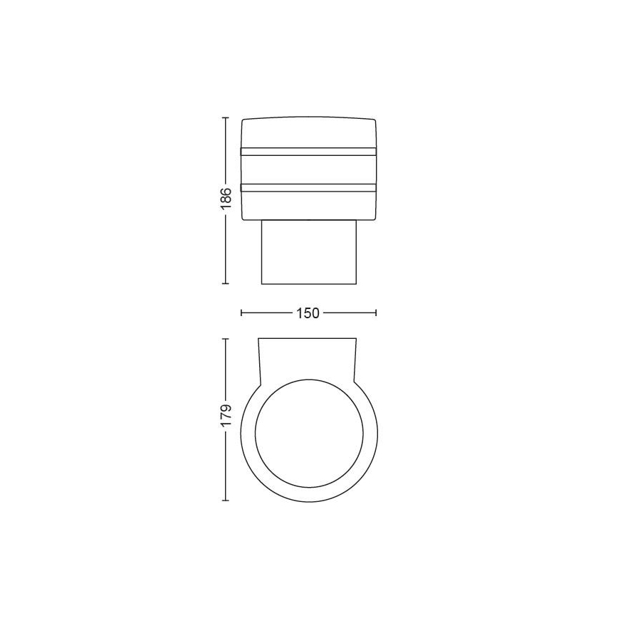 Philips - LED Dimbar vägglampa utomhus Hue TUAR 1xE27/9,5W IP44
