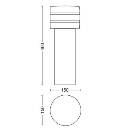 Philips 17405/47/P0 - Dimbar LED-lampa Hue TUAR 1xE27/9,5W/230V IP44