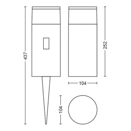 Philips 17420/30/P7 - LED RGB Utomhuslampa Hue CALLA LED-RGB/8W/230V IP65