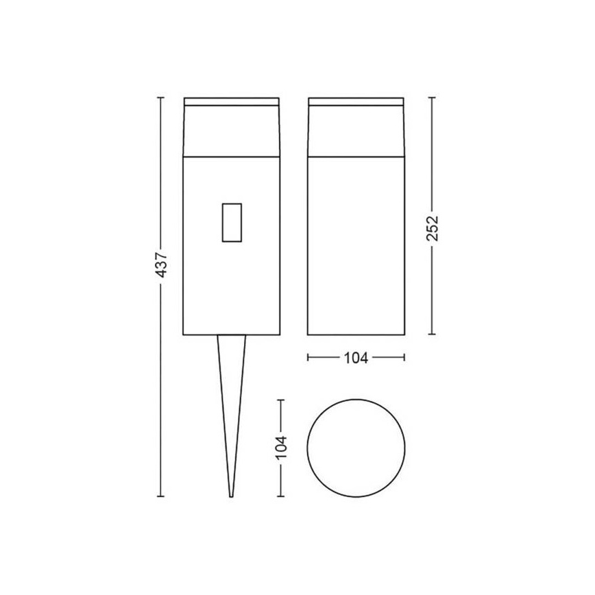 Philips 17420/30/P7 - LED RGB Utomhuslampa Hue CALLA LED-RGB/8W/230V IP65