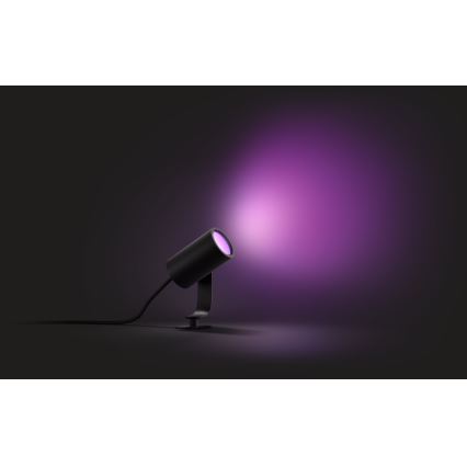 Philips 17428/30/P7 - LED RGB Utomhus spotlight Hue LILY LED/8W/230V IP65
