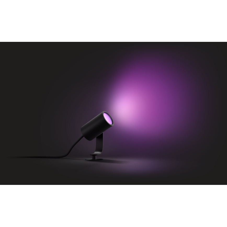 Philips 17428/30/P7 - LED RGB Utomhus spotlight Hue LILY LED/8W/230V IP65