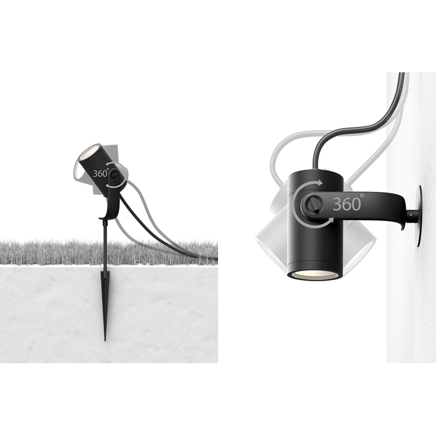 Philips 17428/30/P7 - LED RGB Utomhus spotlight Hue LILY LED/8W/230V IP65