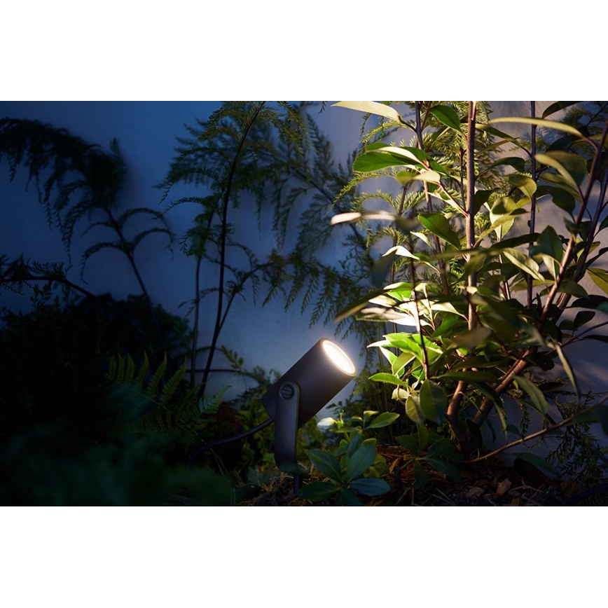 Philips 17428/30/P7 - LED RGB Utomhus spotlight Hue LILY LED/8W/230V IP65
