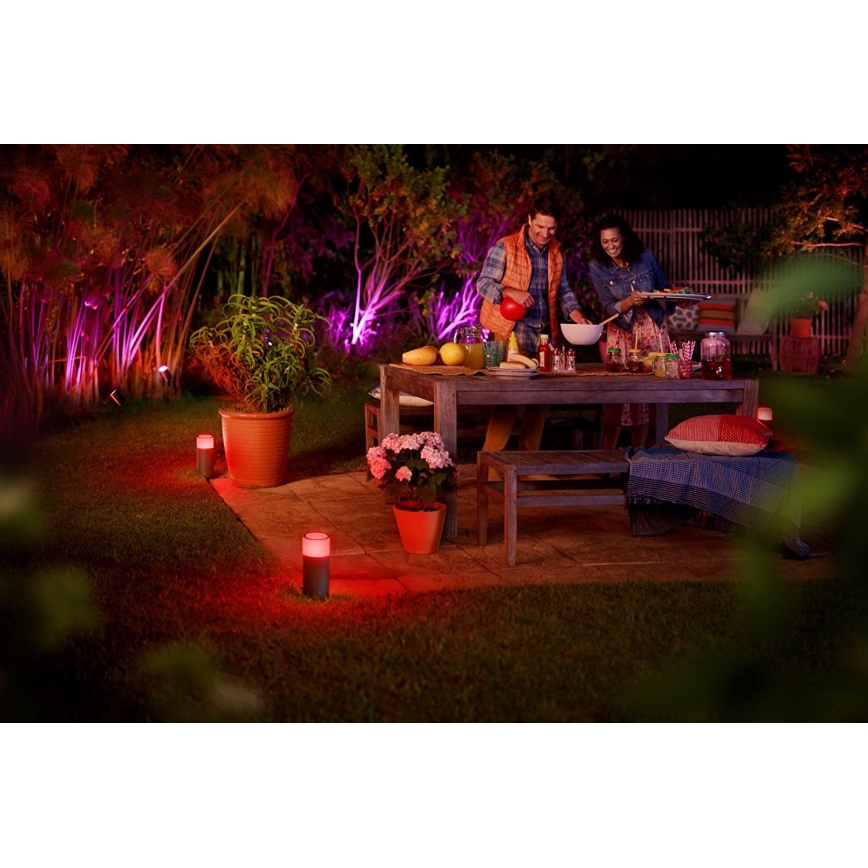 Philips 17428/30/P7 - LED RGB Utomhus spotlight Hue LILY LED/8W/230V IP65