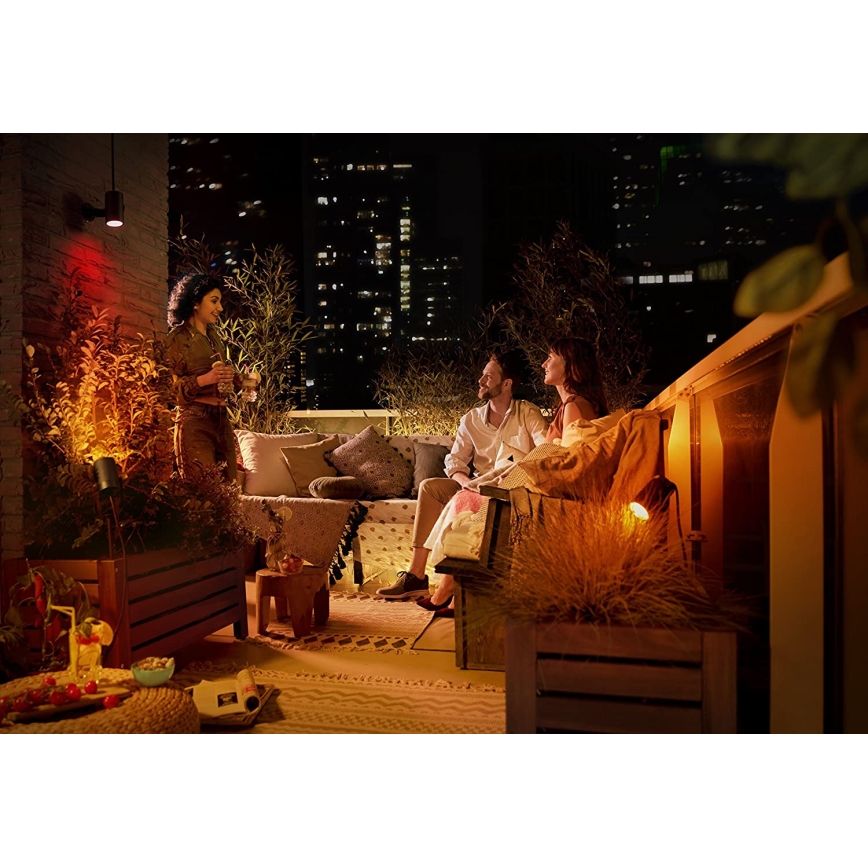 Philips 17428/30/P7 - LED RGB Utomhus spotlight Hue LILY LED/8W/230V IP65