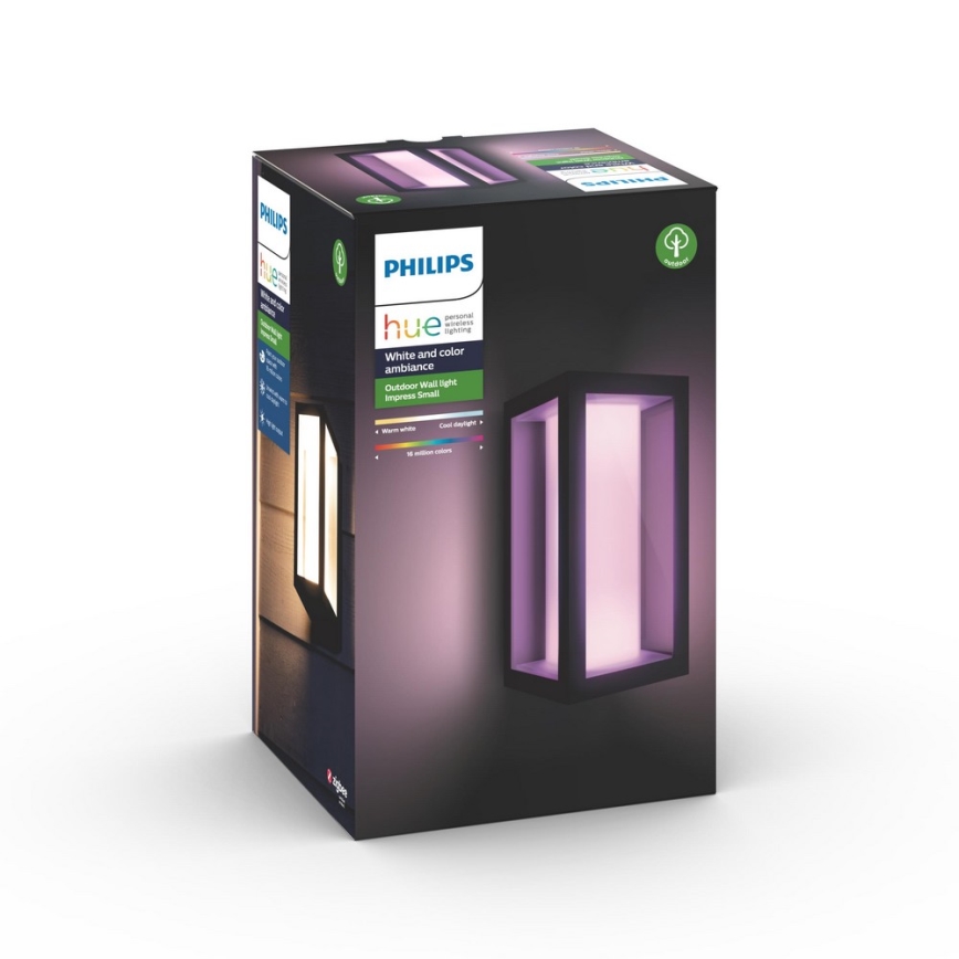 Philips - LED RGBW Dimbar vägglampa utomhus Hue IMPRESS 2xLED/8W/230V 2000-6500K IP44
