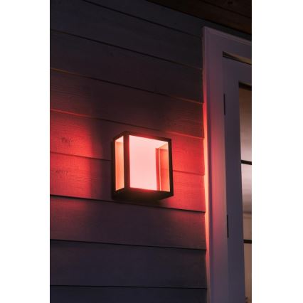 Philips - LED RGBW Dimbar vägglampa utomhus Hue IMPRESS 2xLED/8W/230V IP44
