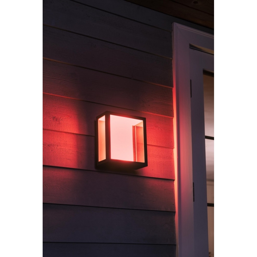 Philips - LED RGBW Dimbar vägglampa utomhus Hue IMPRESS 2xLED/8W/230V IP44