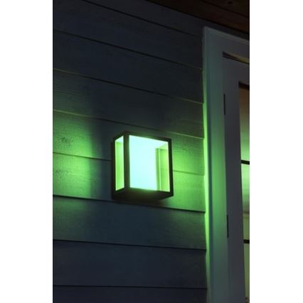 Philips - LED RGBW Dimbar vägglampa utomhus Hue IMPRESS 2xLED/8W/230V IP44